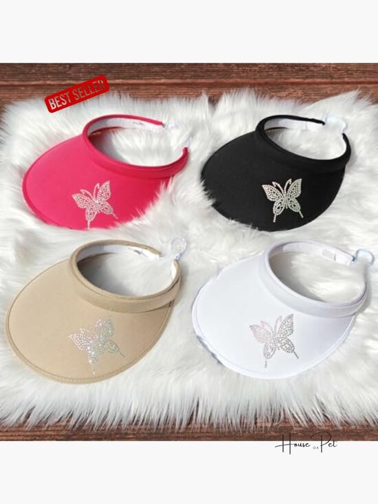 2 Pack Wide Brim Sun Visors Clip on Adjustable UV Protection Hats